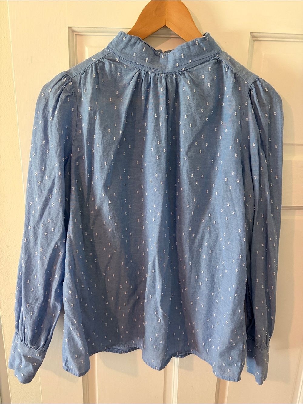 Loft Blue Women's Lightweight Button-Back Blouse